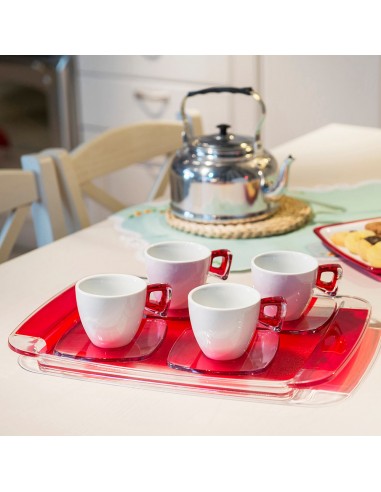 VASSOIO ROSSO SQUARE RETTANGOLARE -M4219-1