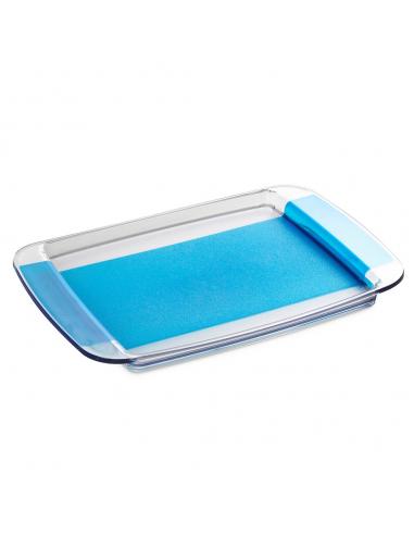 VASSOIO TURCHESE SQUARE RETTANGOLARE 39,5 CM-M4219TC