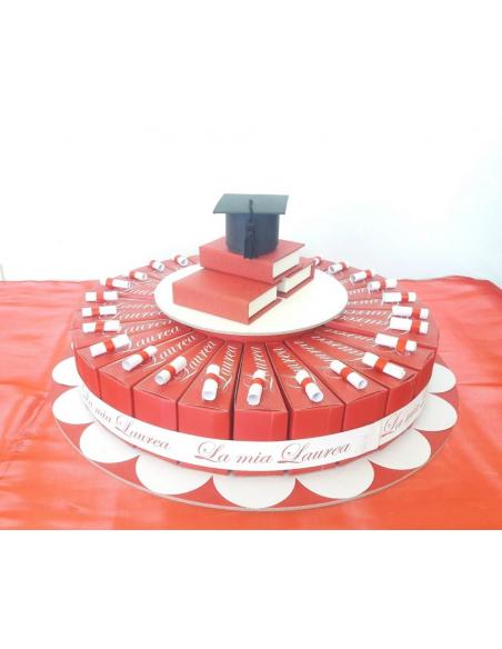 TORTA LAUREA ROSSA 27 FETTE MBC-CT157