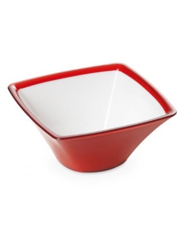 Ciotolina-quadrata-in-plastica-bicolore-da-50CL-Square-Rossa