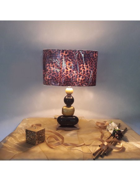 LAMPADA CERAMICA PARALLEOPARDATA-Effetto notte