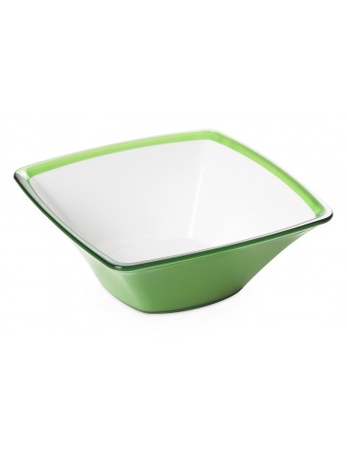 Insalatiera-Square-in-plastica colorata-Verde-bicolore-da-2,3litri
