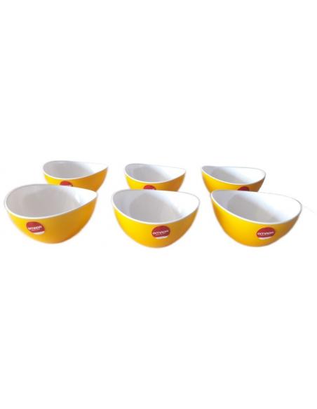 Set 6 Ciotoline bicolore Gialle M1501GI