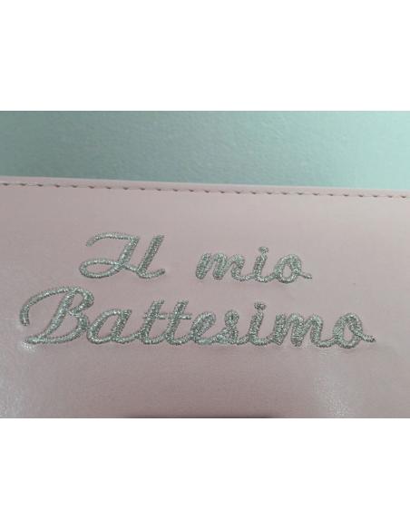 Album-foto-il-mio-battesimo-rosa-Particolare-scritta