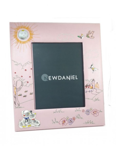 Cornice Portafoto Ricamata 20X25 Rosa