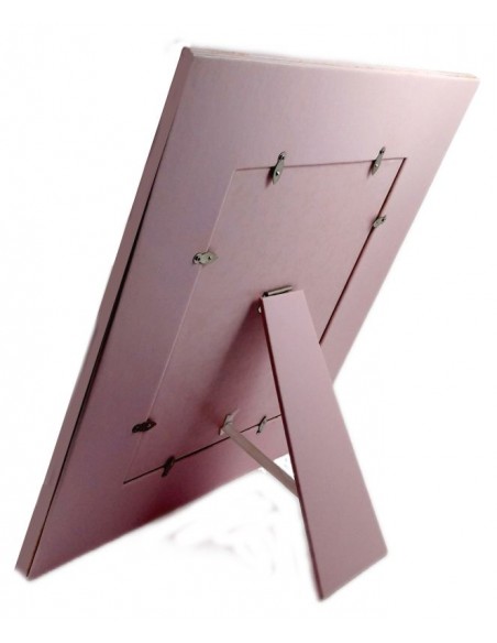 Cornice Portafoto Ricamata 20X25 Rosa-Vista posteriore