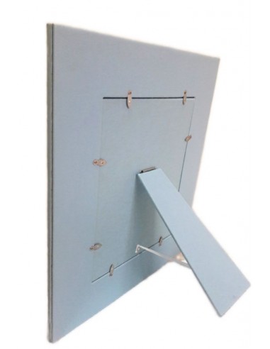 Cornice portafoto Ricamata 20x25 Celeste-Vista posteriore dx