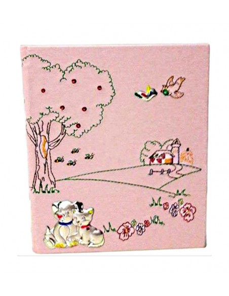 Album-porta-foto-rosa-ricamato-semi-16112R