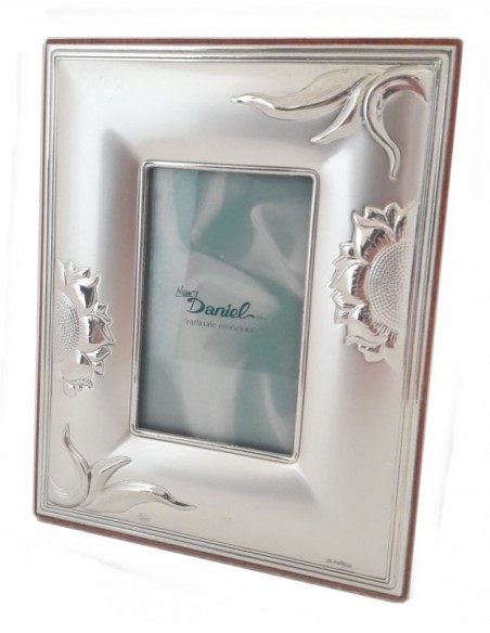 Cornice Portafoto in argento Girasoli 12x15-B