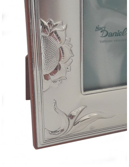 Cornice Portafoto in argento Girasoli 12x15-Partcolare cornice