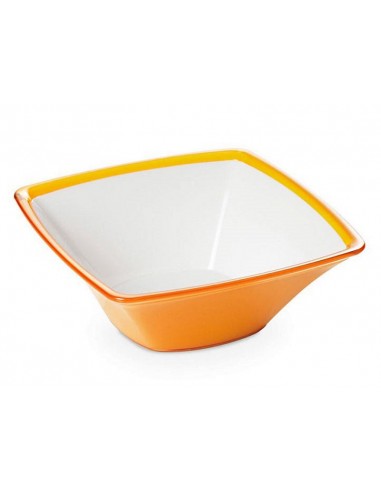 Insalatiera-Square-in-plastica colorata-Gialla-bicolore-da-2,3litri