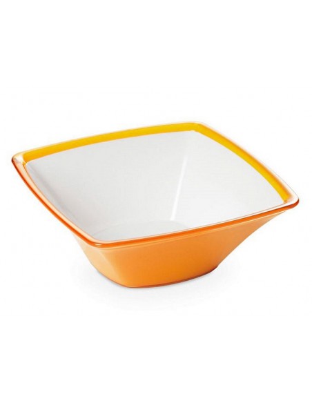 Insalatiera-Square-in-plastica colorata-Gialla-bicolore-da-2,3litri