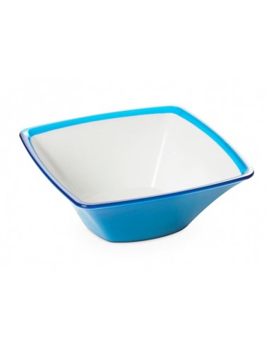 Insalatiera-Square-in-plastica colorata-Turchese-bicolore-da-2,3-litri