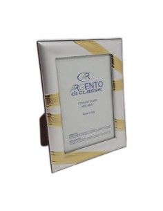 Cornice Portafoto Argento decoro oro 9x13