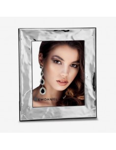 Portafoto  in argento con placca bilaminato opaco-20057