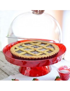 Alzata-per-dolci-e-frutta-con-campana-Rossa 2