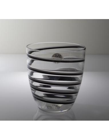 Bicchiere-Eddy-Nero-Bianco-Acqua H10cm-2