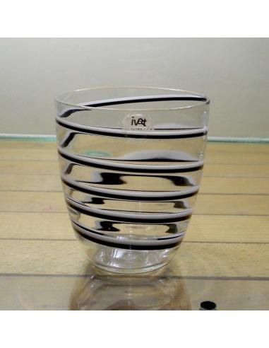 Bicchiere-Eddy-Nero-Bianco-Acqua H10cm