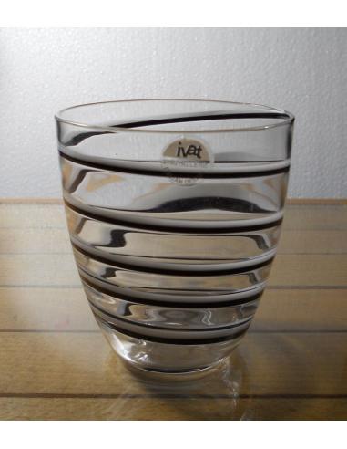 Bicchiere-Eddy-Nero-Bianco-Acqua H10cm-1