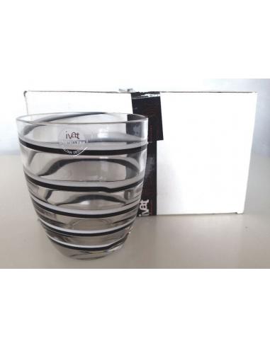 Bicchiere-Eddy-Nero-Bianco-Acqua H10cm-Confezione