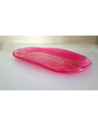 Vassoio Grande In Vetro Decorato...