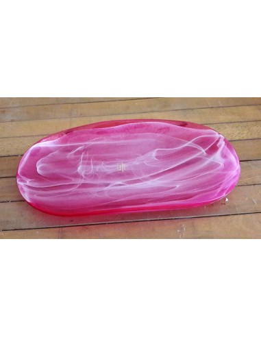Vassoio Grande In Vetro Decorato...