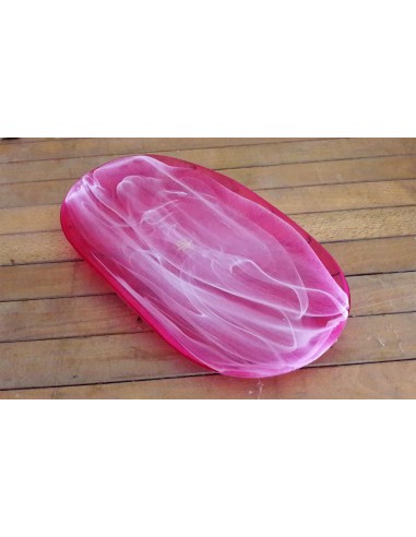 Vassoio Grande In Vetro Decorato...