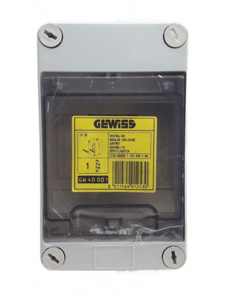 Centralino-Gewiss-stagno-da-parete-4-moduli-IP55-con-porta-fumè-1