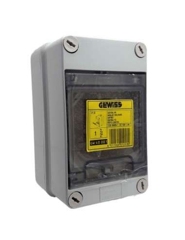 Centralino-Gewiss-stagno-da-parete-4-moduli-IP55-con-porta-fumè