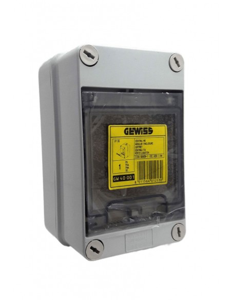 Centralino-Gewiss-stagno-da-parete-4-moduli-IP55-con-porta-fumè