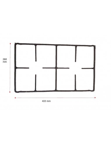 Griglia in ghisa per cucina a gas