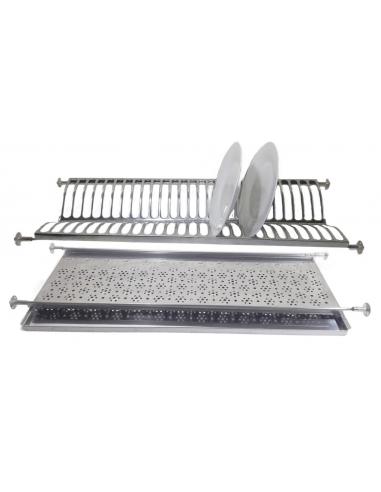 Scolapiatti ad incasso di 56x25 cm in acciaio inox