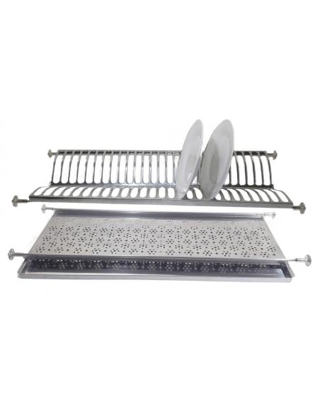 Scolapiatti ad incasso di 56x25 cm in acciaio inox