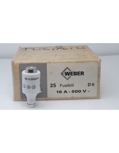 Fusibili Weber a Bottiglia 16A - 500V DII 1221016