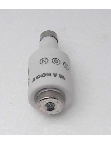 Fusibili Weber a Bottiglia 16A - 500VAC DII - 1221016 - 5x2 Cm, vista orizzontale