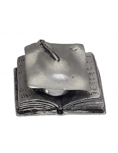 Libro con Cappello in Metallo Argentato