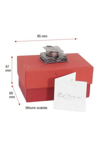 Libro con Cappello in Metallo Argentato