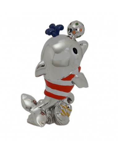 Delfini in resina Argentata 4...