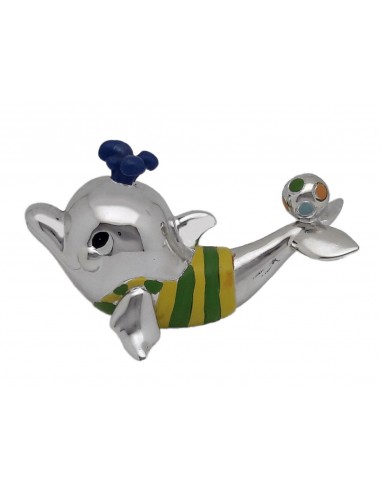 Delfini in resina Argentata 4...