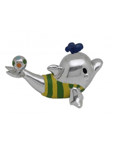 Delfini in resina Argentata 4...