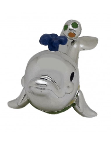 Delfini in resina Argentata 4...