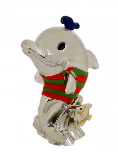 Delfini in resina Argentata 4...