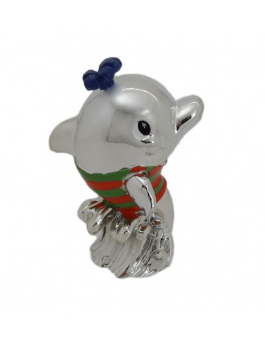 Delfini in resina Argentata 4...