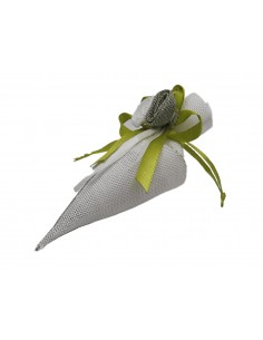 Cono juta bicolore per confettata ø circa 6x17 cm 2