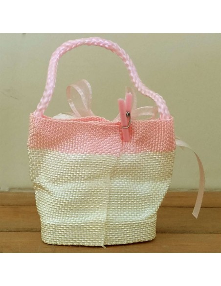 Sacchetto-Borsetta-portaconfetti Rosa-con-pupazzeto-DG6713-R-2