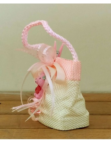 Sacchetto-Borsetta-portaconfetti Rosa-con-pupazzeto-DG6713-R-3