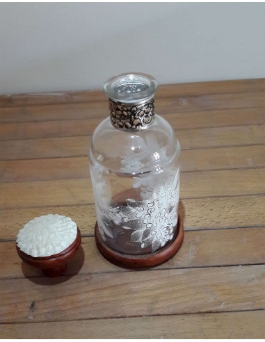 Bottiglia-Claraluna-con-base-e-tappo-in-legno-vintage-2