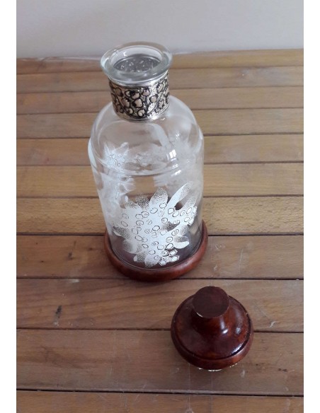 Bottiglia-Claraluna-con-base-e-tappo-in-legno-vintage-3