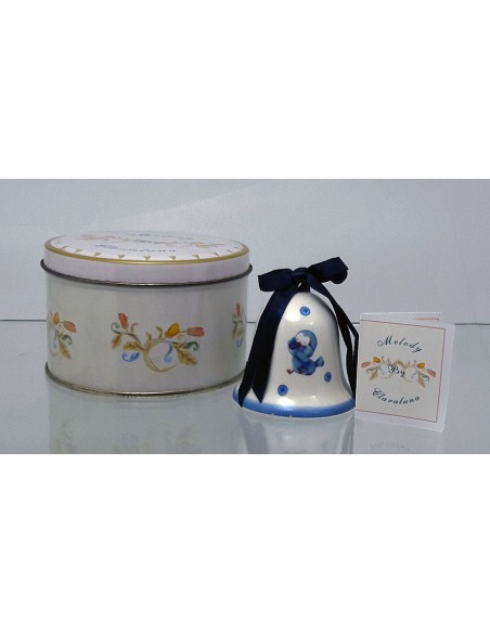 Campanella-Claraluna-con-fiocco-Blu-in-porcellana