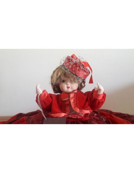 Bambola-in-Porcellana-Capodimonte-Rossa-l'infinito-Vintage-2